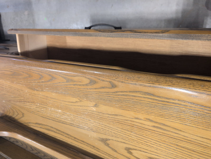 Brown 9 Drawer Dresser with Large Mirror