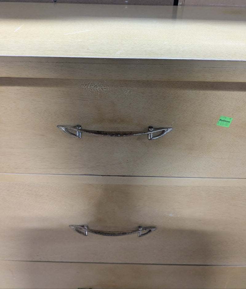 Beige 4-Drawer Mid-century Dresser