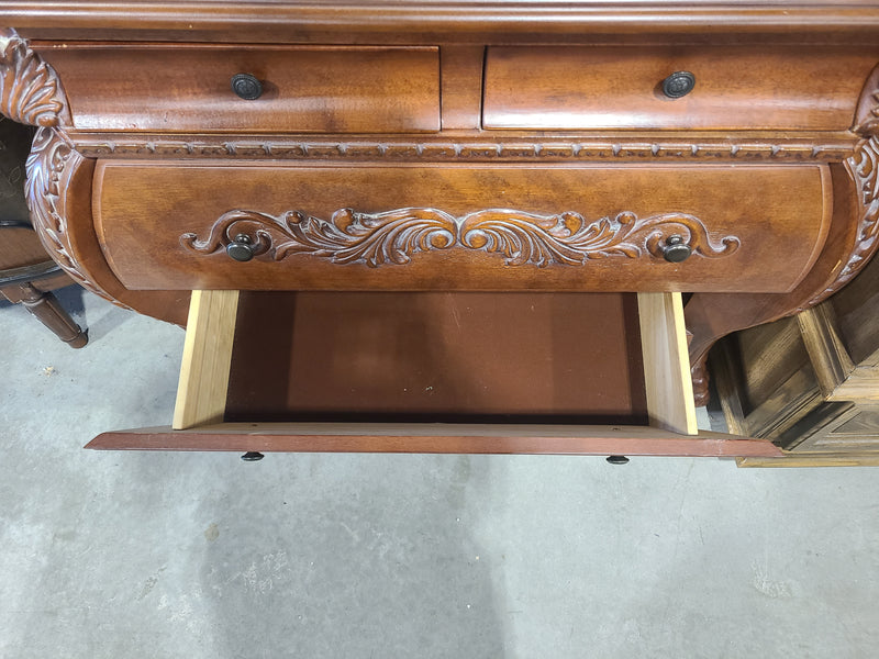 Ornate French Provincial Bombe Chest / Accent