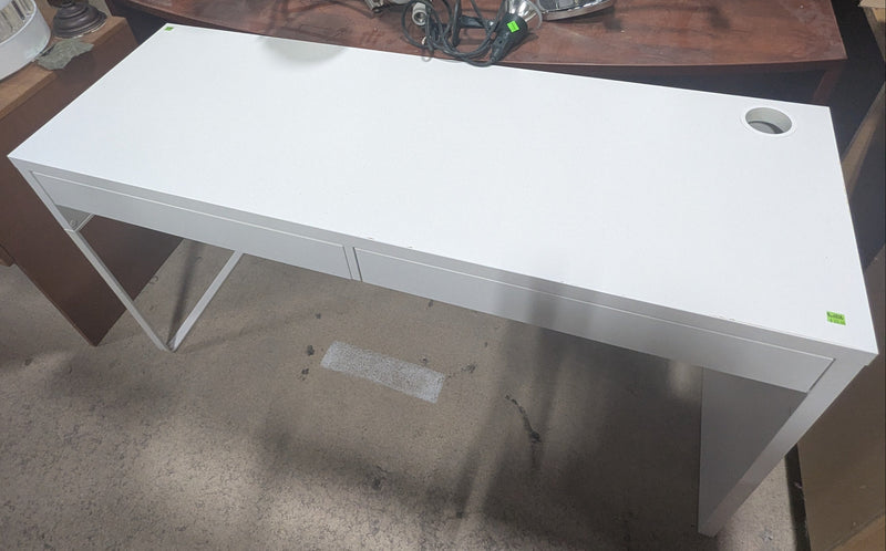 White Ikea Micke Two-Drawer Desk