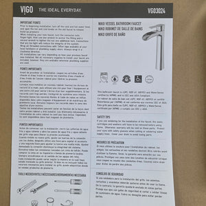 VIGO Single-Handle Vessel Waterfall Faucet