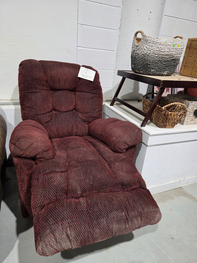 Plush Tufted Swivel Recliner