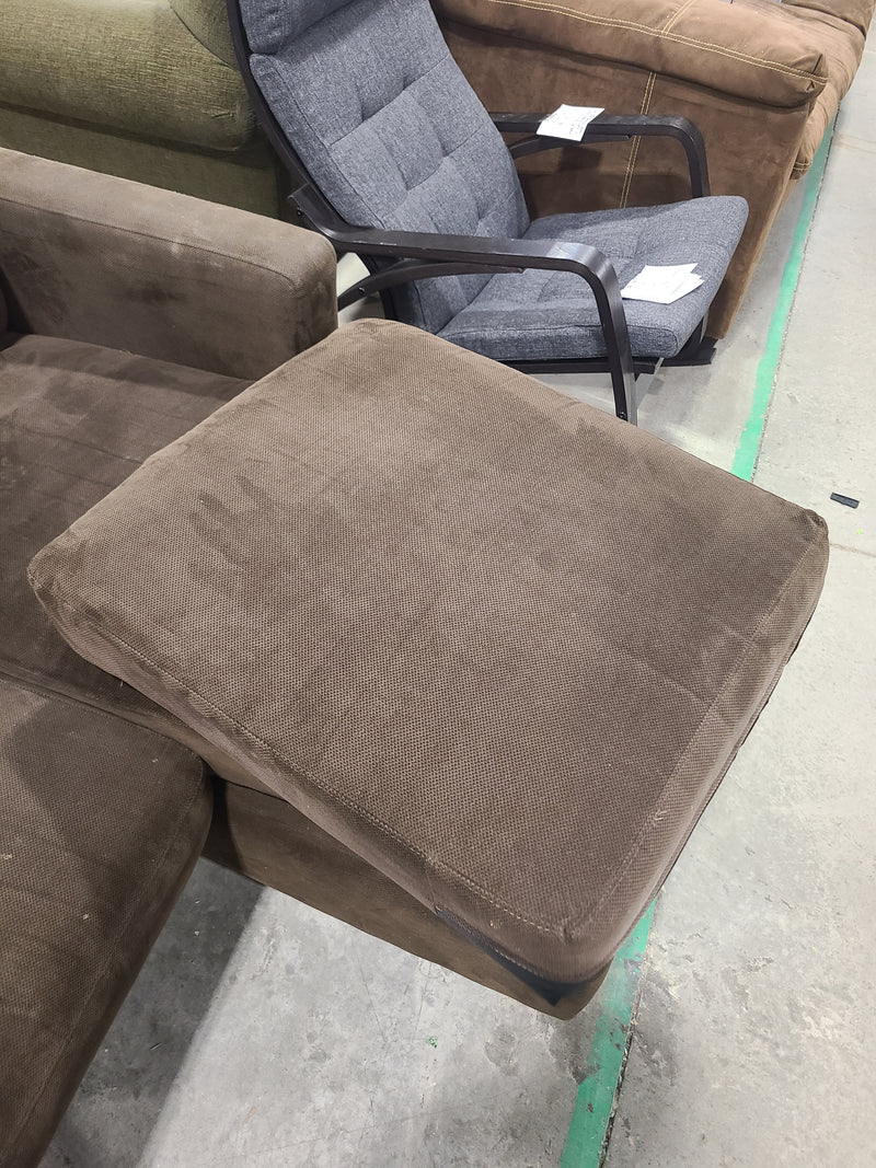 Modern Chocolate Brown Microfiber Sectional Sofa with Chaise