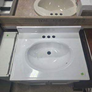 White Bathroom Vanity with Sink