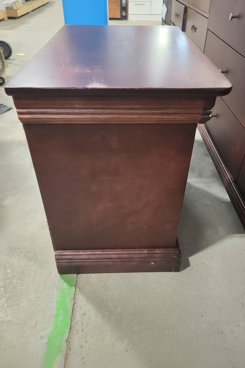 Huppé 2-Drawer Wooden Nightstand in Reddish Brown
