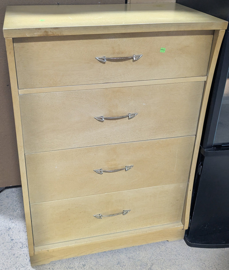 Beige 4-Drawer Mid-century Dresser