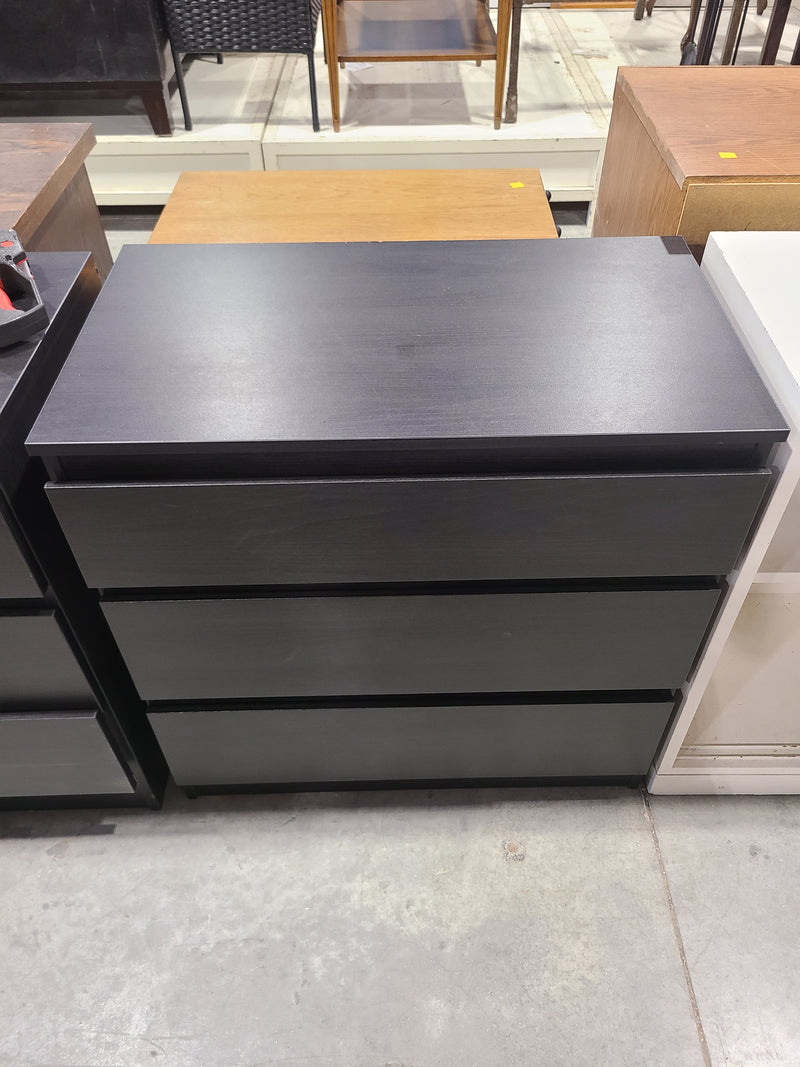 Modern Black 3-Drawer Dresser (IKEA STORKLINTA Style) — Habitat for Humanity Greater Ottawa ReStore