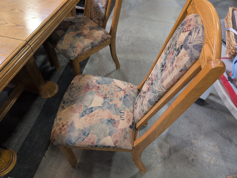 Large Dining Table with 6 Chairs with Floral Design
