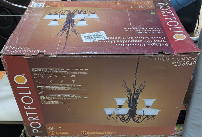 Portfolio Bronze 9-Light Chandelier
