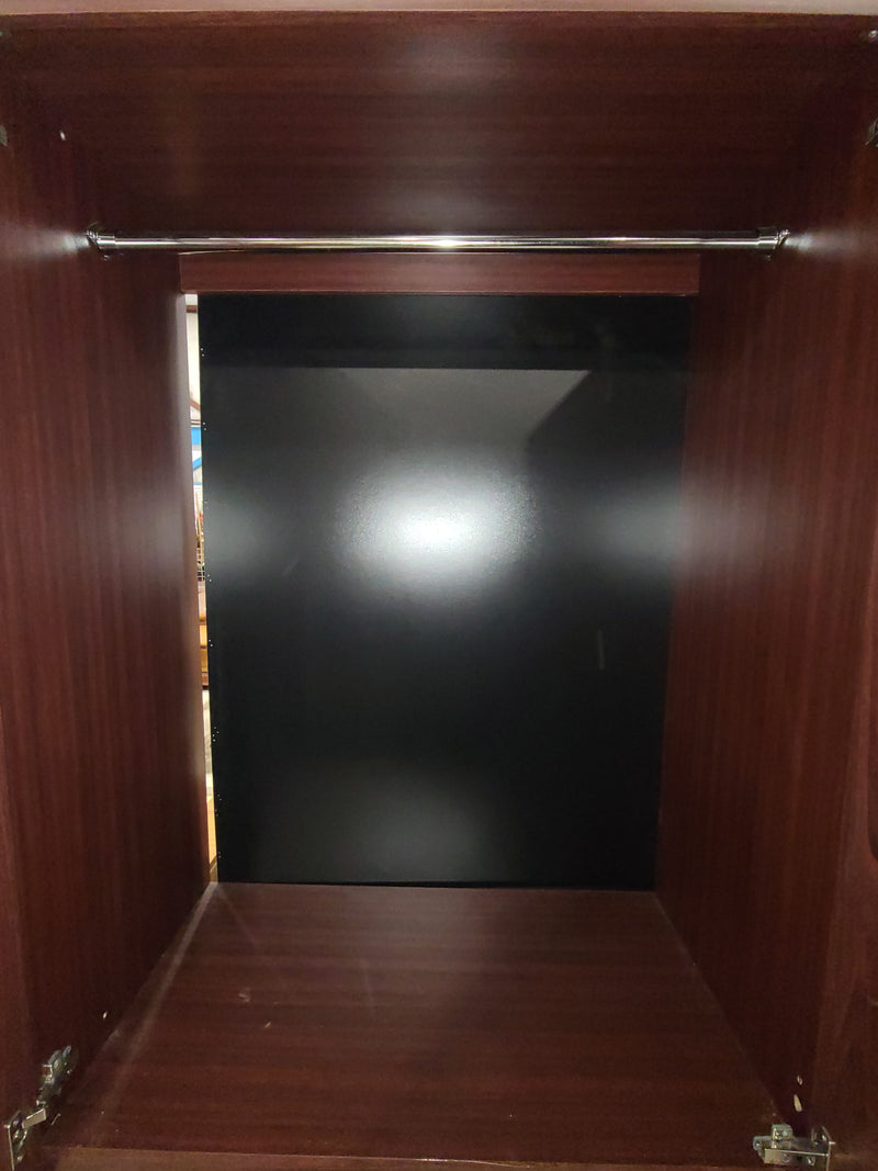 Reddish-Brown Two-Door Wardrobe Armoire