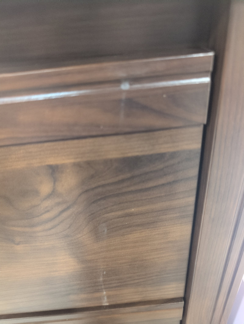 4 Drawer Dark Brown Tall Boy Dresser