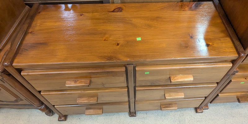 Rustic 6-Drawer Wood Dresser