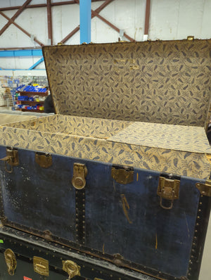 Blue Steamer Trunk