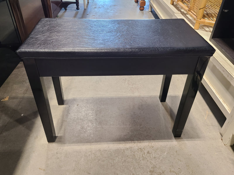 Eterna Polished Ebony Upright Piano with Bench