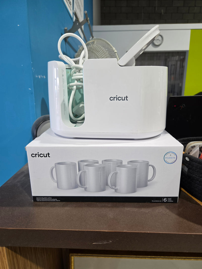 Cricut Mug Press with 6pk Cricut Ceramic Mug Blanks