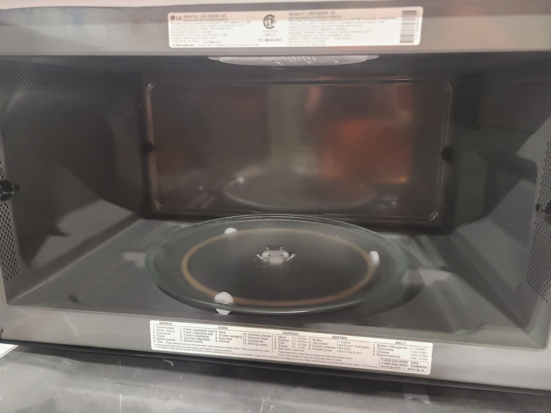 Sleek & Spacious LG Over-the-Range Microwave – Crisp White
