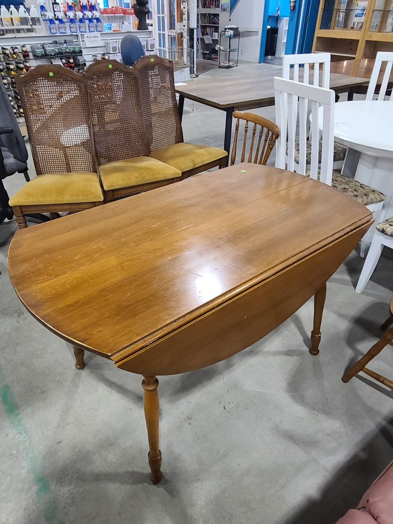 Vintage Mid-Century Maple Drop-Leaf Dining Set with 4 Chairs