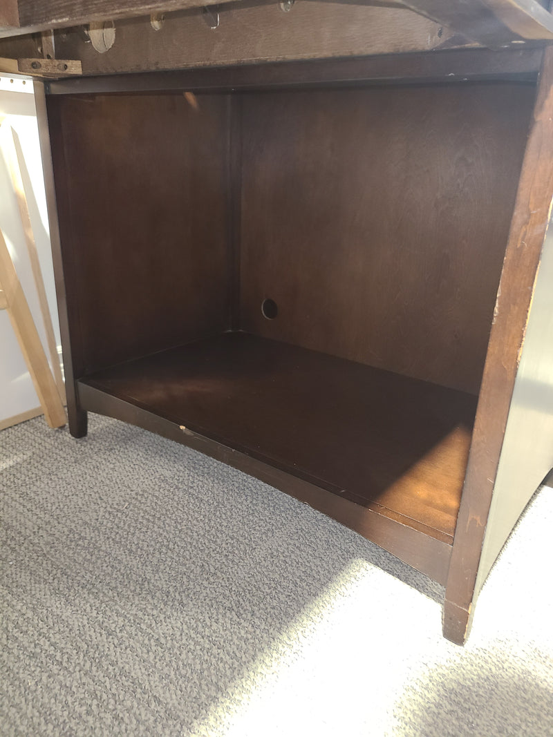Spacious Functional Dark Wood Home Office Desk