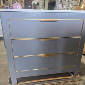 Grey and Gold Vanity with Artificial Marble Top