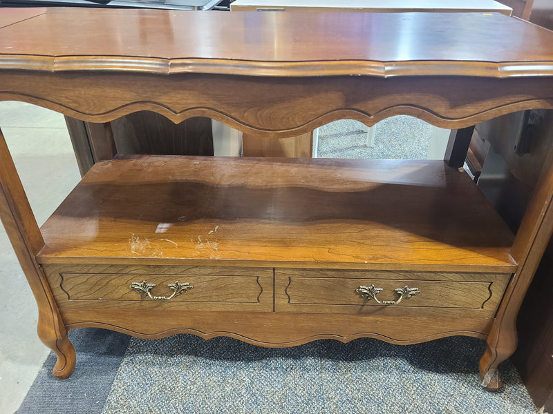 Vintage French Provincial Double Drop-Leaf Hallway Table