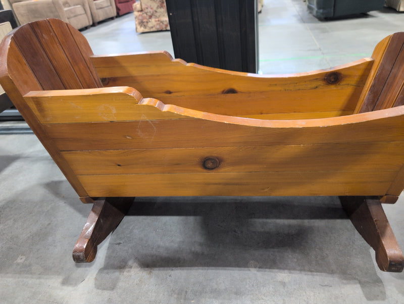 Large Wood Rocking Basket