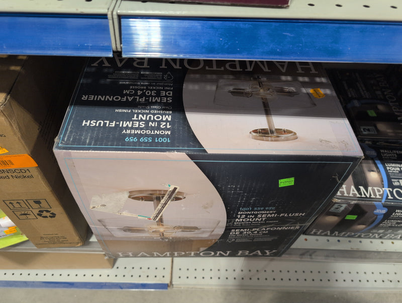 Hampton Bay 12 Inch Semi Flush Mount
