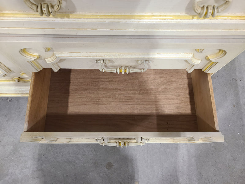 Vintage French Provincial Triple Dresser & Cabinet Credenza