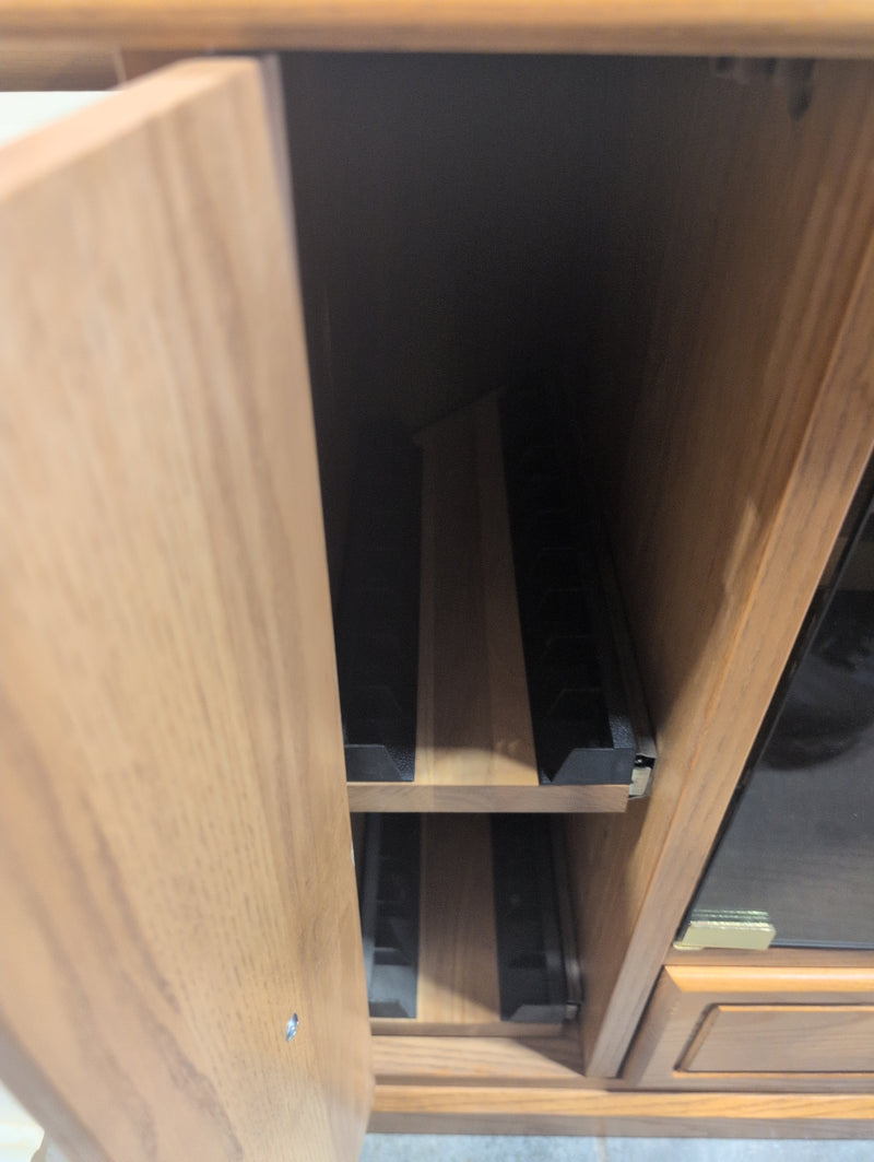 Cabinet, Shelves, and Drawer Small Storage with Glass Door