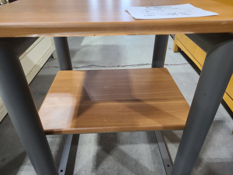Modern Wood-Top Side Table with Metal Legs