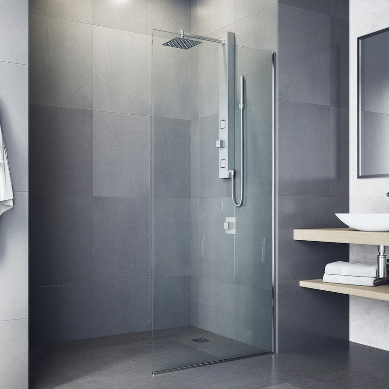 VIGO Orchid Stainless Steel Wall-Mounted Shower Panel System with Handheld Spray
