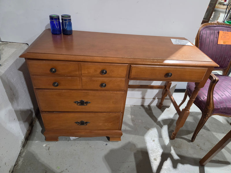 Vintage Wooden Writing Desk and Chair