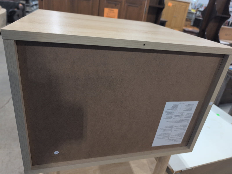 HOMCOM Bedside Table with Drawer and Open Shelf