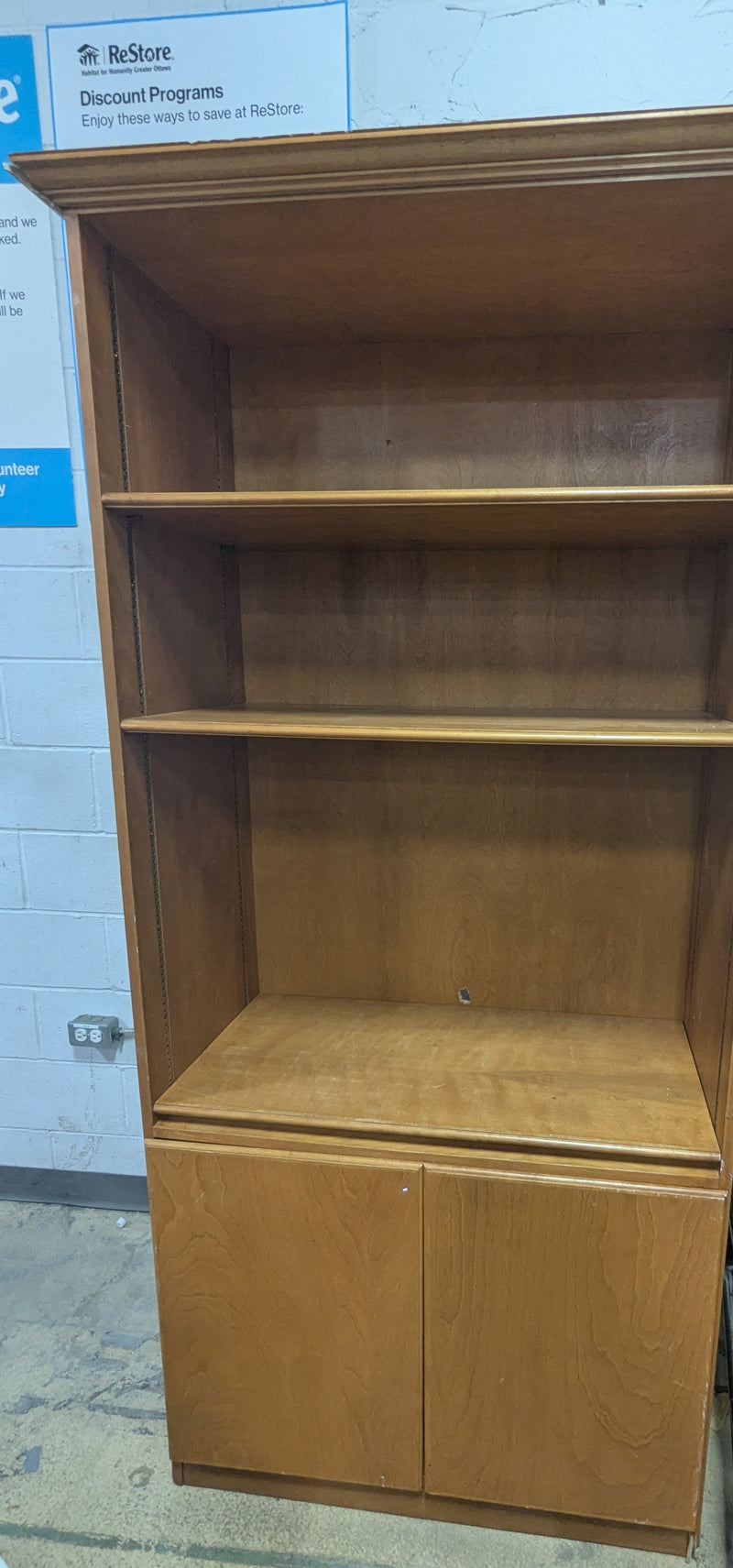 Tall Wooden Bookshelf