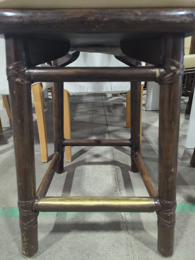 McGuire Bamboo + Raw Hide Bar Stool