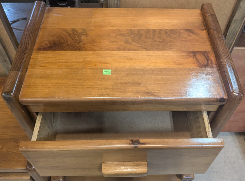 Rustic 2-Drawer Side Table