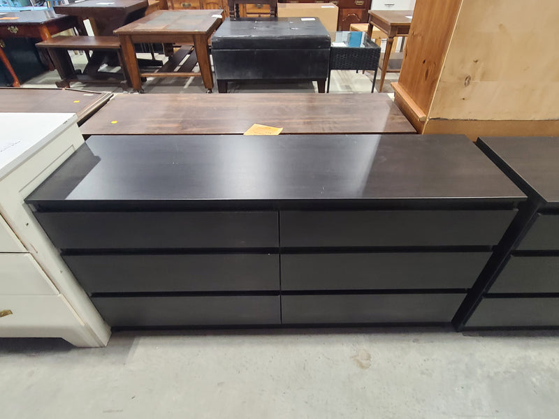 IKEA MALM 6-Drawer Dresser – Black-Brown