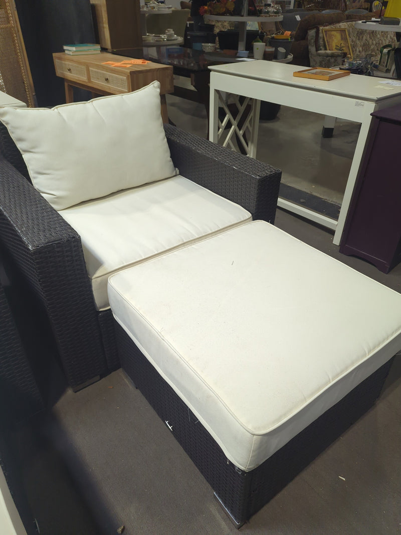 Outdoor Chair + Ottoman