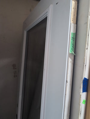 White and Black Glass Door with Pre-Drilled Holes