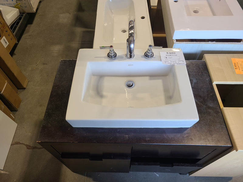 Dark Brown Vanity with Ceramic Sink