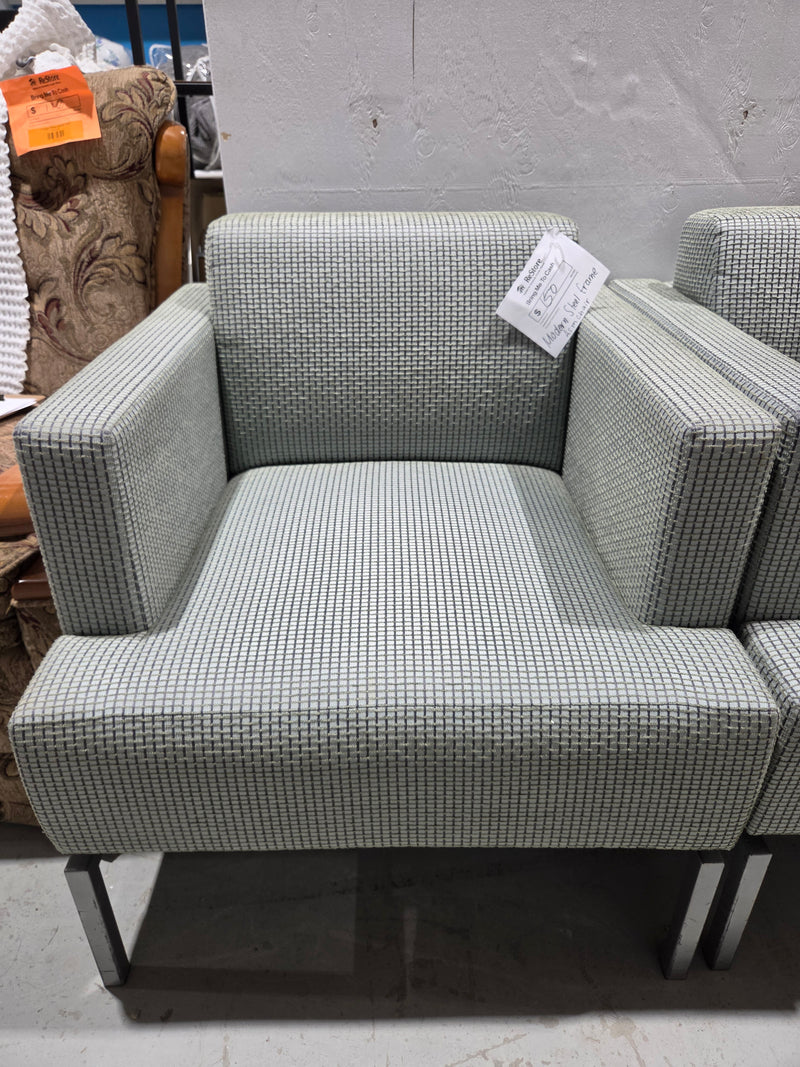 Modern Stainless Steel Frame Accent Chair