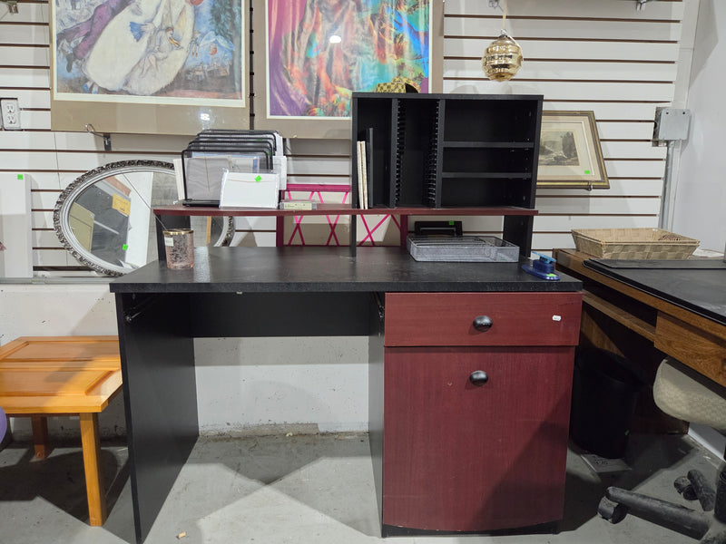 Desk with Built-In Hutch