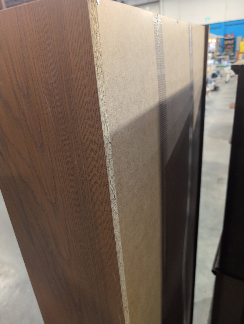 Dark Wood Grain Veneered Bookcase