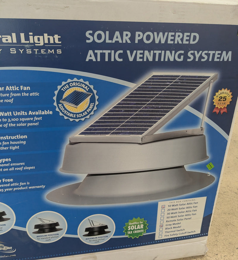 Natural Light Energy Systems 10 Watt Solar Attic Fan