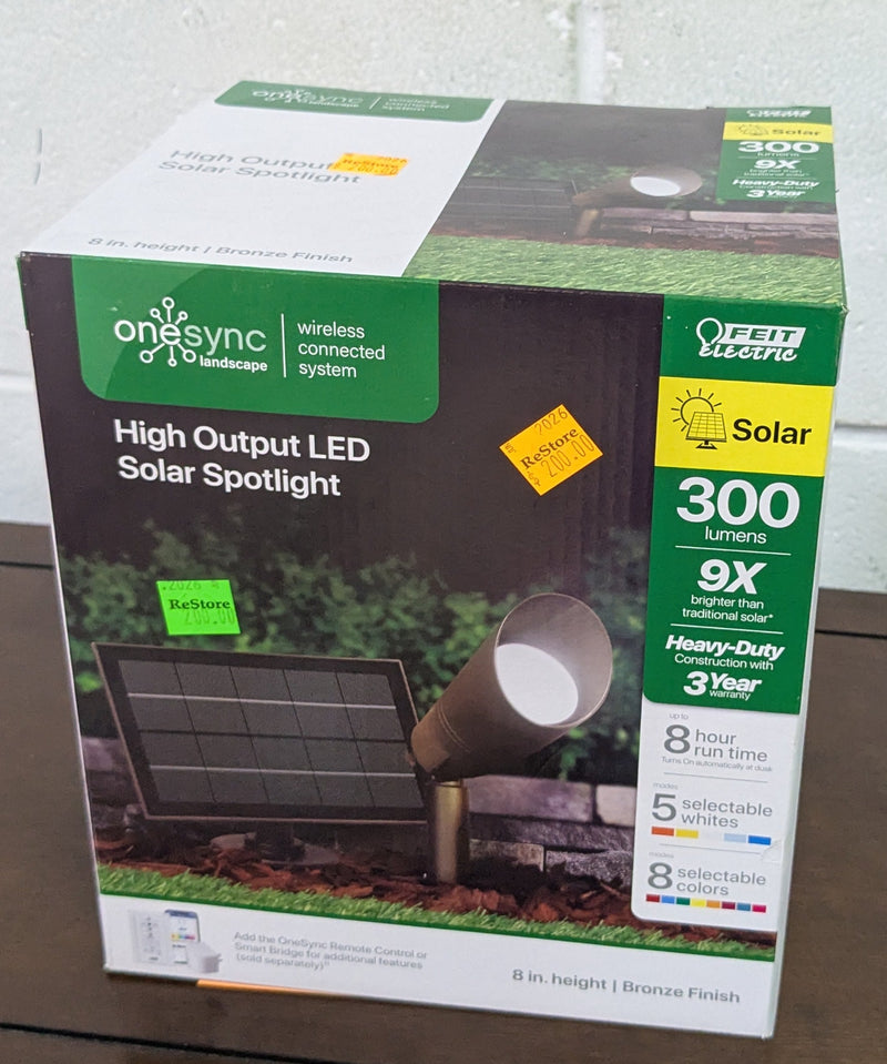 Feit Electric 8-inch OneSync High Output LED Solar Spotlight