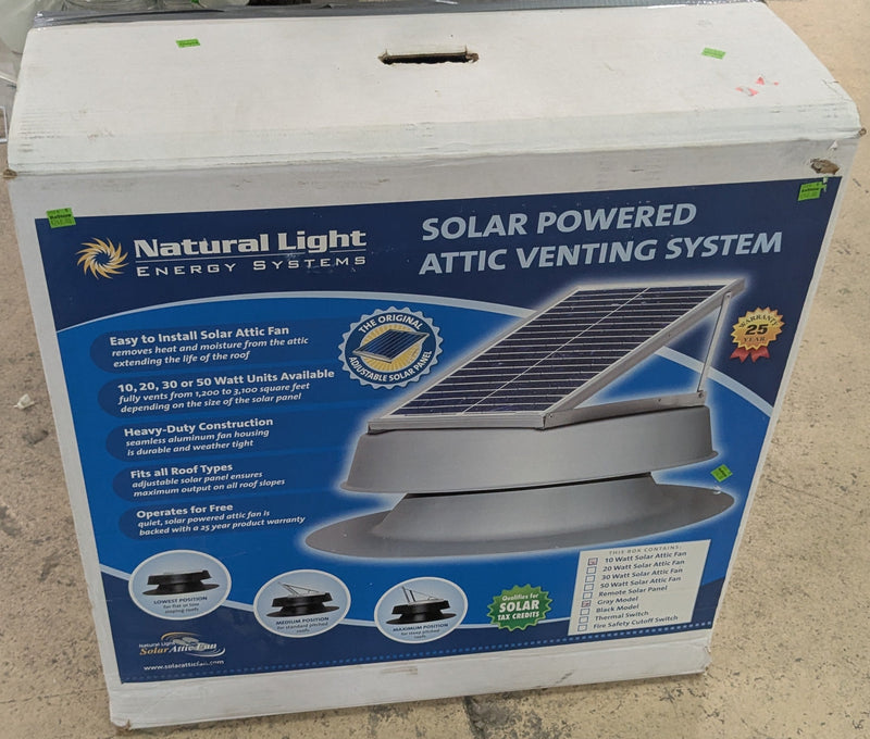 Natural Light Energy Systems 10 Watt Solar Attic Fan
