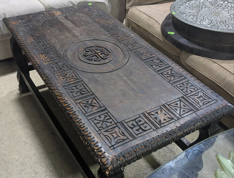 Antique Wooden Carved Coffee Table