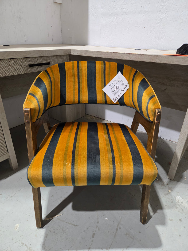 Mid-Century Modern Barrel Accent Chair