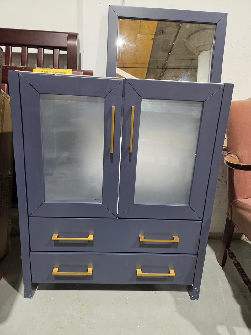 Modern 30" Dark Blue Bathroom Vanity