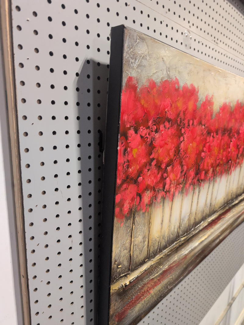 Red Forest Painting with 3D aspects