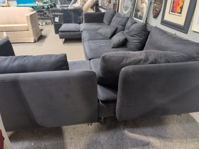 Black IKEA Sectional Sofa